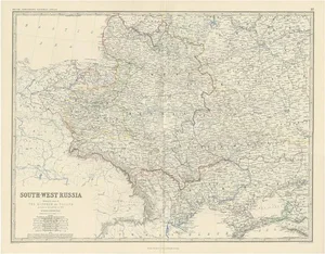 Antique Map of South-West Russia by A. K. Johnston, 1865