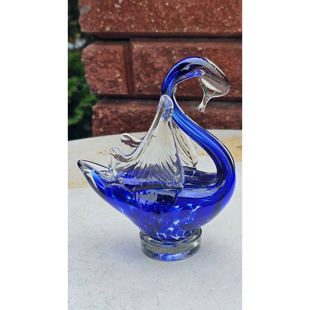 1970s Glass Swan Figurine, 1960s For Sale - Image 5 of 8