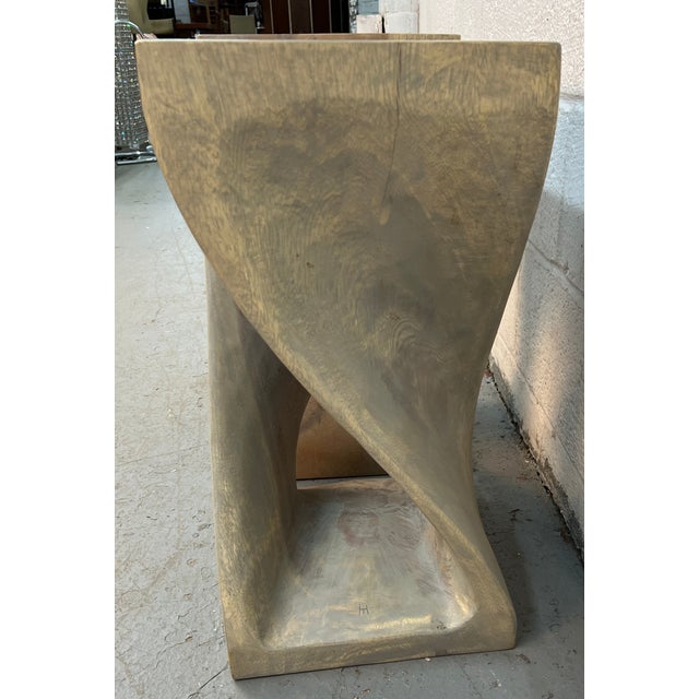 Late 20th Century Organic Modern Hand-Carved Sculptural Wood Side Tables For Sale In New York - Image 6 of 10