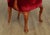 Red Vintage Custom Walnut Queen Anne Armchairs - A Pair For Sale - Image 8 of 13