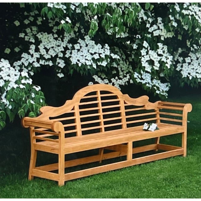 Vintage Distressed Conventry Teak Garden Bench For Sale - Image 10 of 11