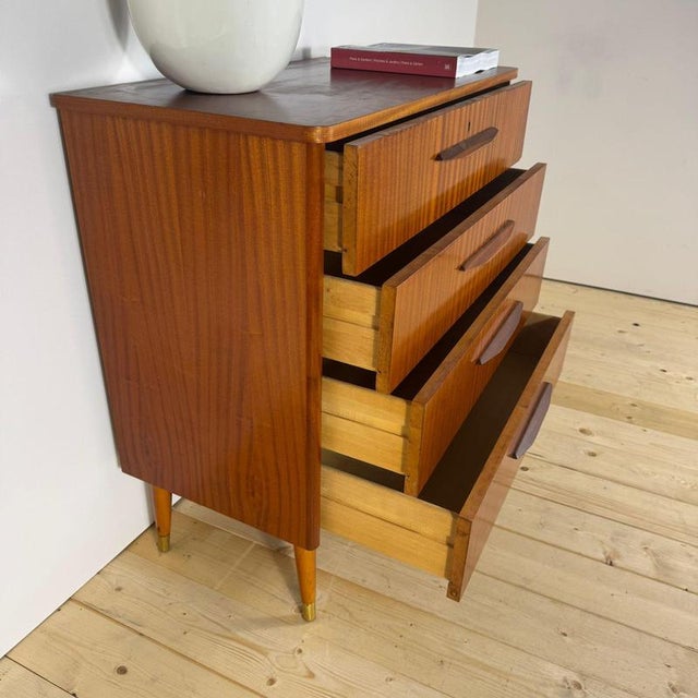 Brown Mid-Century Modern Danish Four-Drawer Teak Chest of Drawers For Sale - Image 8 of 10