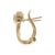 A pair of late 20th-century 14k gold hoop earrings featuring brilliant-cut diamonds. The primary stones are 18 white...