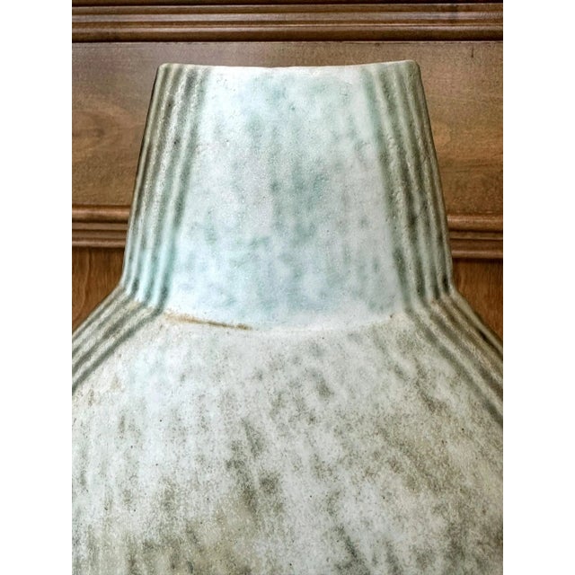 Large Ceramic Vase with Banded Glaze by John Ward For Sale In Atlanta - Image 6 of 12