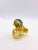 Traditional Bochic "Orient" Vintage Natural Blue Topaz & Tourmaline Ring Set 18K & Silver For Sale - Image 3 of 18