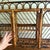 Vintage Mid Century Burnt Bamboo Shelf Hanging Wall Shelf Display Rack Etagere For Sale - Image 4 of 5