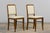 French Art Deco Maple Accent Side Chairs With Sage Green Stripe – A Pair For Sale - Image 15 of 17