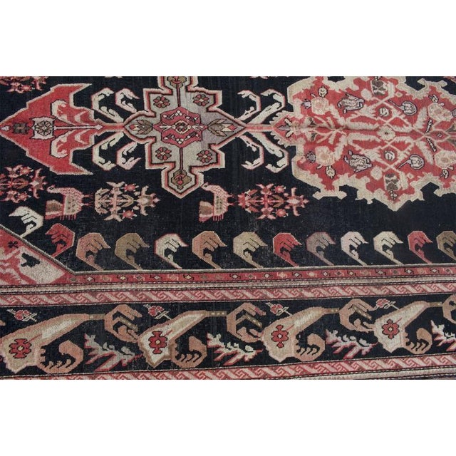 Late 19th Century Antique Karabagh Black & Red Rug 6.8x18 For Sale - Image 5 of 5