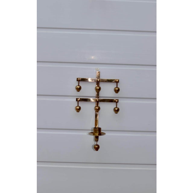 Mid-Century Swedish Brass Sconces by Kee Mora, Set of 2 For Sale - Image 9 of 11