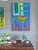 Mid-Century Modern 1978 Modernist 'Still Life With Blue Chair' Vintage Original Interiors Oil Painting, Framed For Sale - Image 3 of 14