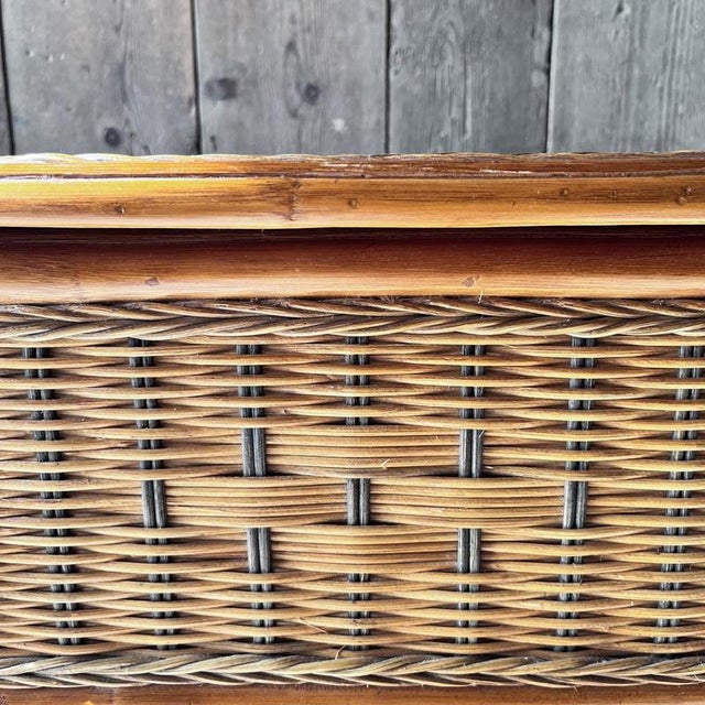 Vintage Bamboo and Wicker Chest of Drawers For Sale - Image 14 of 18