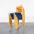 Contemporary Vintage Blue Upholstered Dining Chairs, 1980s, Set of 4 For Sale - Image 3 of 11