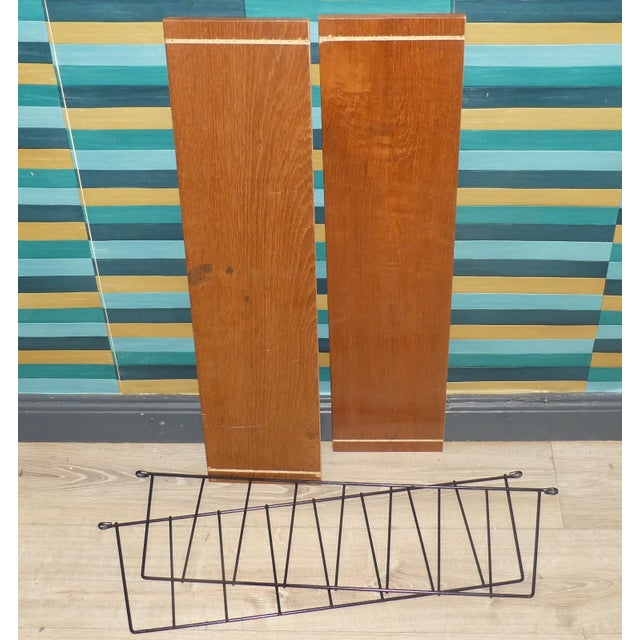 Vintage String Shelf in Walnut, 1960s For Sale - Image 12 of 13