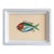 Original Hand-Painted Fish Painting in a Hand-Painted Square Frame For Sale
