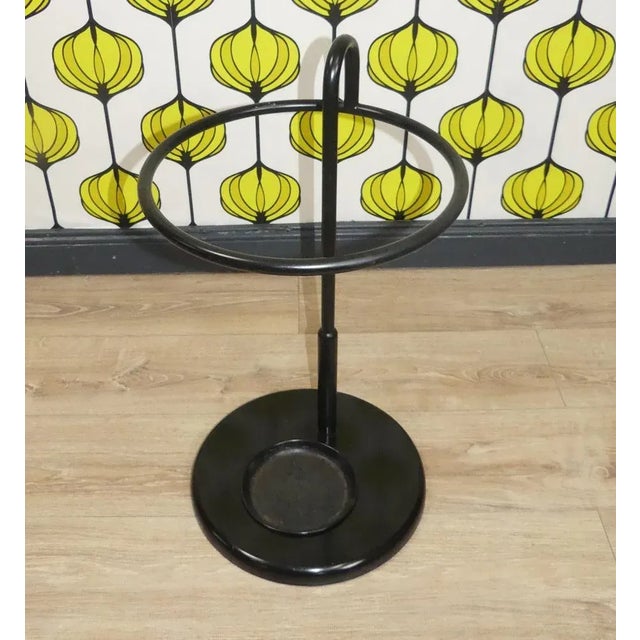 Wood Black Umbrella Stand, 1980s For Sale - Image 7 of 10