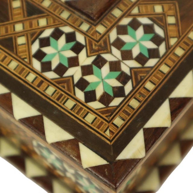 Marquetry Inlay Jewelry Trinket Box, 1970s For Sale - Image 15 of 18