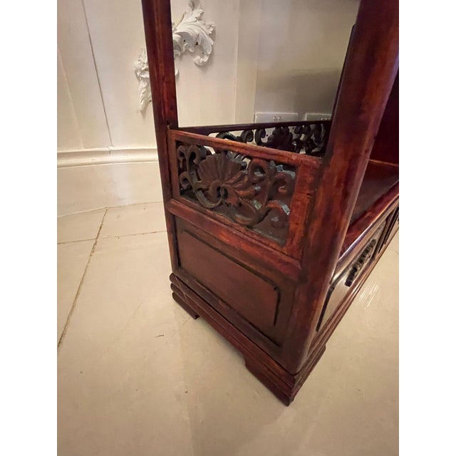 Chinese Hardwood Display Cabinet For Sale - Image 16 of 17
