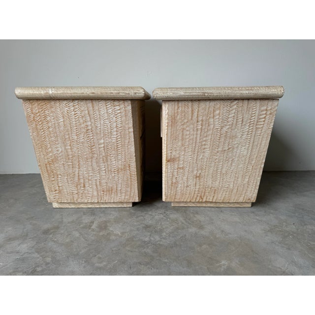 Wood Pair of Vintage Organic Hand Carved Wood Nightstands by Kreiss Furniture For Sale - Image 7 of 12