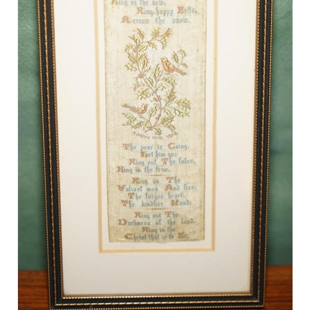 Antique Victorian Silk Samplers with Embroidered Panels after William Morris, 1880, Set of 2 For Sale - Image 9 of 12