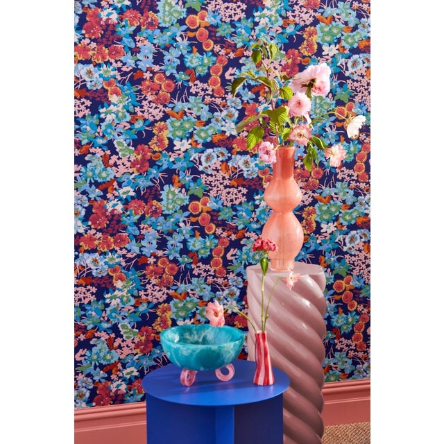 Contemporary Harlequin Wildflower Meadow Wallpaper in Carnelian/Spinel/Pearl For Sale - Image 3 of 3