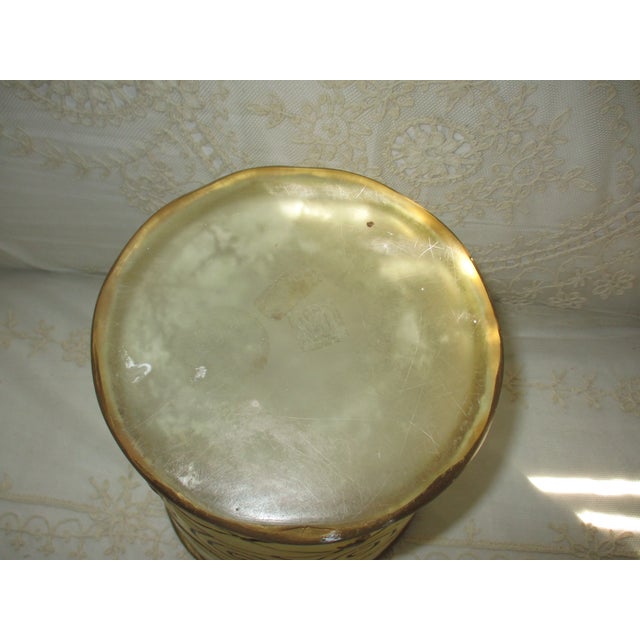 Vintage Tuscan Frosted Lucite & Gold Design Wastebasket For Sale In Columbia, SC - Image 6 of 7