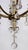 Antique French Brass and Glass Drop Chandelier from Unbekannt, 1940s For Sale - Image 6 of 12