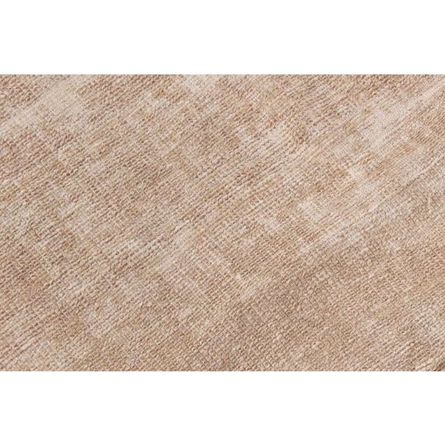 Beige Vintage Turkish Beige Handmade Distressed Wool Runner For Sale - Image 8 of 9