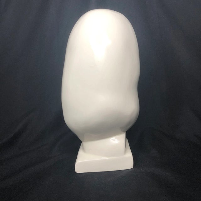 Vintage Art Deco Ceramic Blanc De Chine Busts - a Pair For Sale - Image 4 of 6