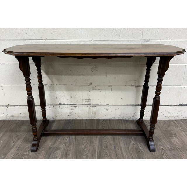 Jacobean Vintage Jacobean Revival Sofa Table Console Table Hall Table For Sale - Image 3 of 13