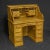 Brown Small Antique Oak Roll Top Desk For Sale - Image 8 of 12