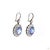4.47 Carat Round Brilliant Cut Diamond Blue Sapphire Gold Earrings, Pair For Sale - Image 9 of 9