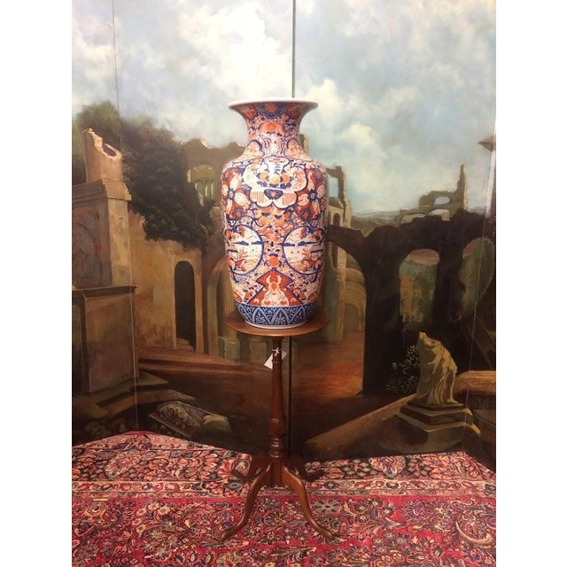 Orange Antique Imari Vase, Meiji Period Floor Vase For Sale - Image 8 of 12