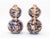 Pair of Japanese Imari Porcelain Double Gourd Form Vases, 19th century, each hand-painted with phoenixes and with cobalt...