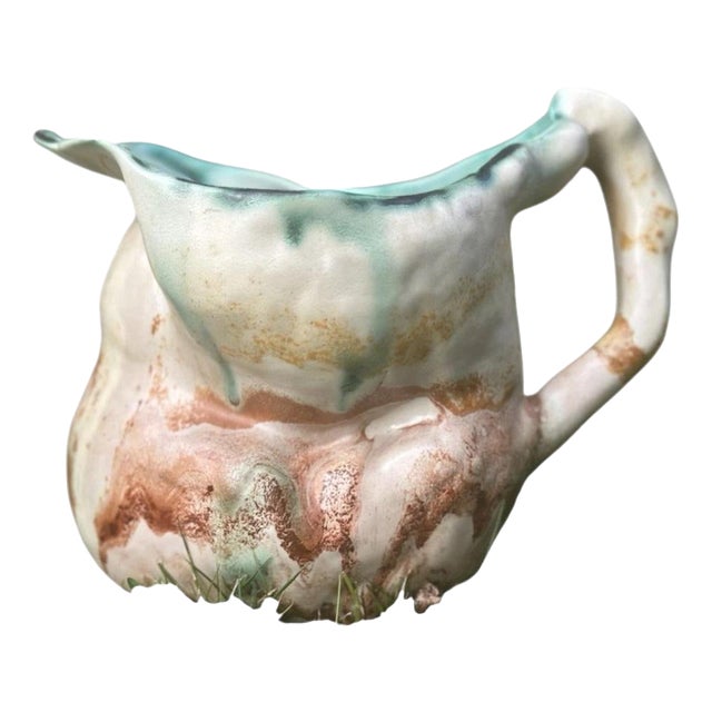 Art Deco Le Bon Dieu Ceramic Jug with Branch-Like Handle from Clarice Cliff, 1932 For Sale