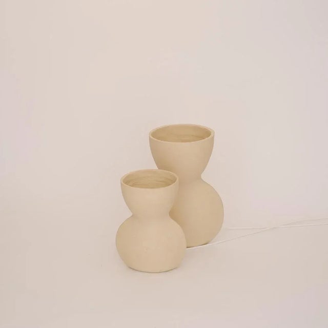 Unira White Lamps by Ia Kutateladze, Set of 2 For Sale - Image 6 of 8