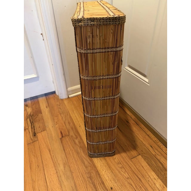 Mid-Century Modern Vintage MCM Bamboo Shelf Boho Book Shelf For Sale - Image 3 of 5
