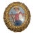 Vintage Custom Framed Needlepoint Boy/Man With Violin/Fiddle For Sale