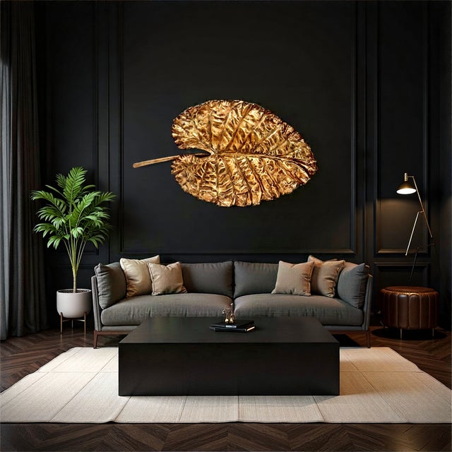 Gilded Canopy Leaf Wall Decor - Large For Sale - Image 10 of 11