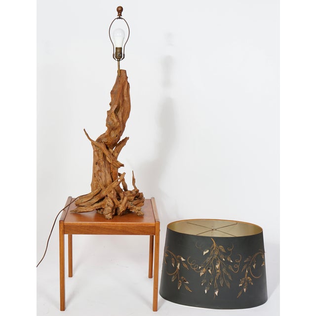 1970s Vintage Drift Wood Table Lamp For Sale - Image 5 of 10