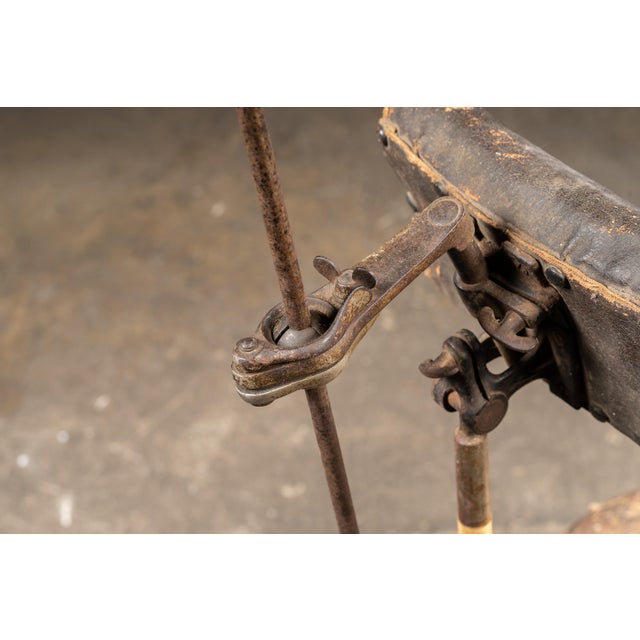 Antique Adjustable Rolling Dental Chair by O. C. White For Sale - Image 10 of 12