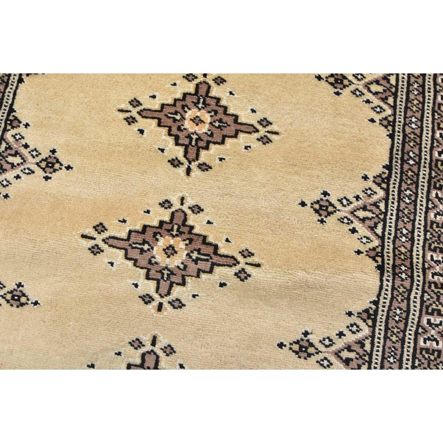 Beige Bokhara Runner 2’7” X 7’11” Beige Wool Tribal Hand-Knotted Oriental Rug For Sale - Image 8 of 13