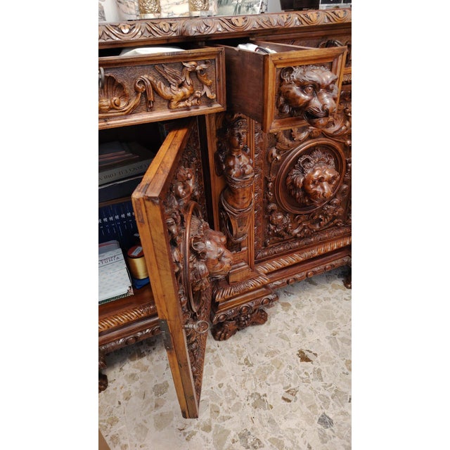 19th Century Carved Sideboard For Sale - Image 10 of 18