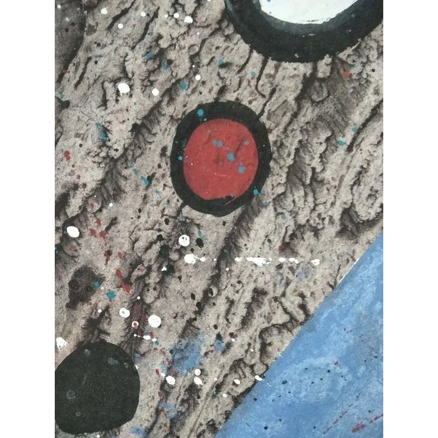 Domingo Millan, Composition, 1986, Mixed Media on Paper For Sale - Image 3 of 5