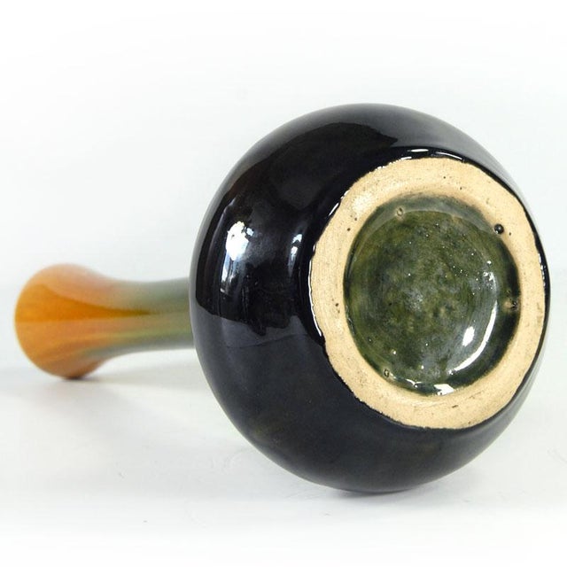 Ceramic Vintage Glazed Ceramic Vase, Belgium, 1930s For Sale - Image 7 of 8