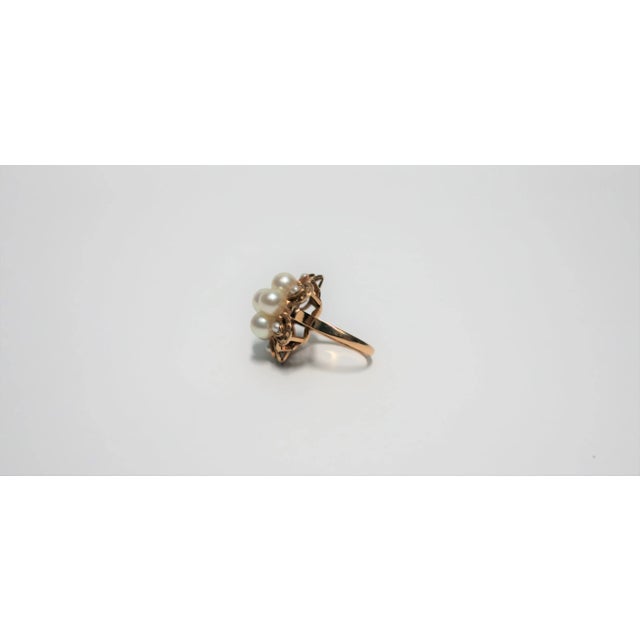 Pearl and Gold Cocktail Ring For Sale - Image 9 of 12