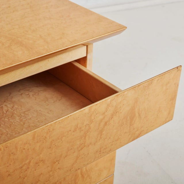 Birdseye Maple Chest of Drawers by Saporiti Italia, Italy 1970s For Sale - Image 9 of 11
