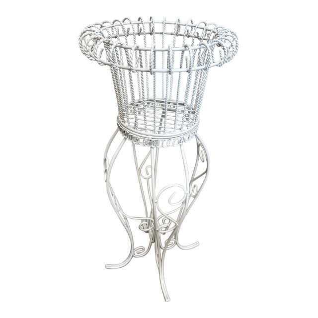 French Wrought Iron Jardiniere Stand For Sale