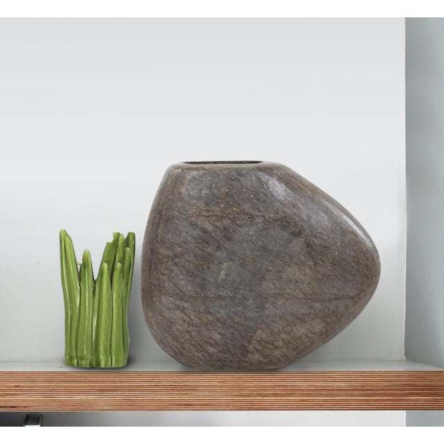 Modern Dinorwic Slate Vase- Short For Sale - Image 3 of 11