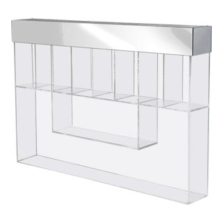 Illuminated Lucite Wall-Mounted Display Shelf For Sale