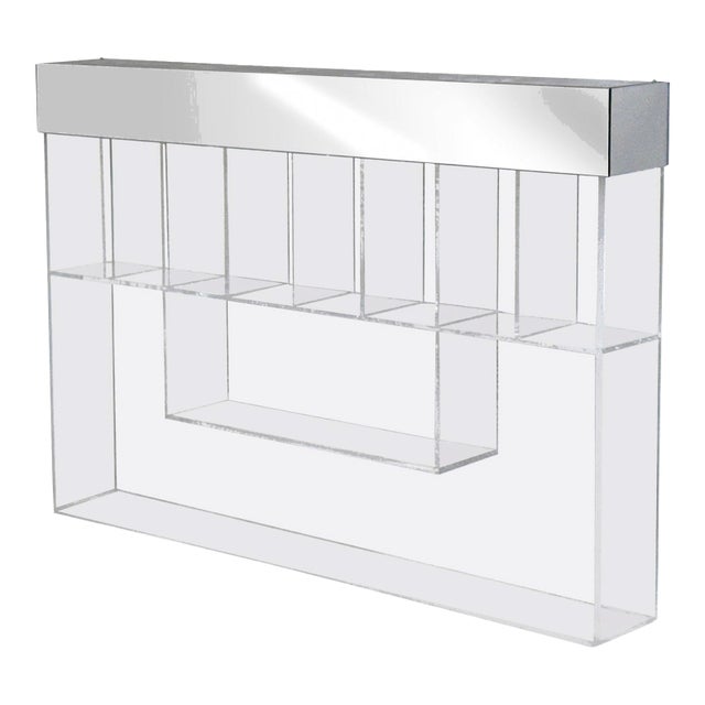 Illuminated Lucite Wall-Mounted Display Shelf For Sale